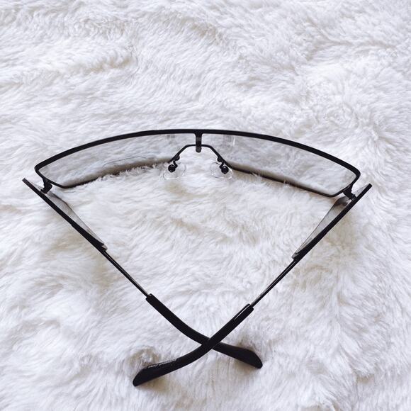 Shane Clear Black Wrap-Around Sunglasses - Picture 11 of 13